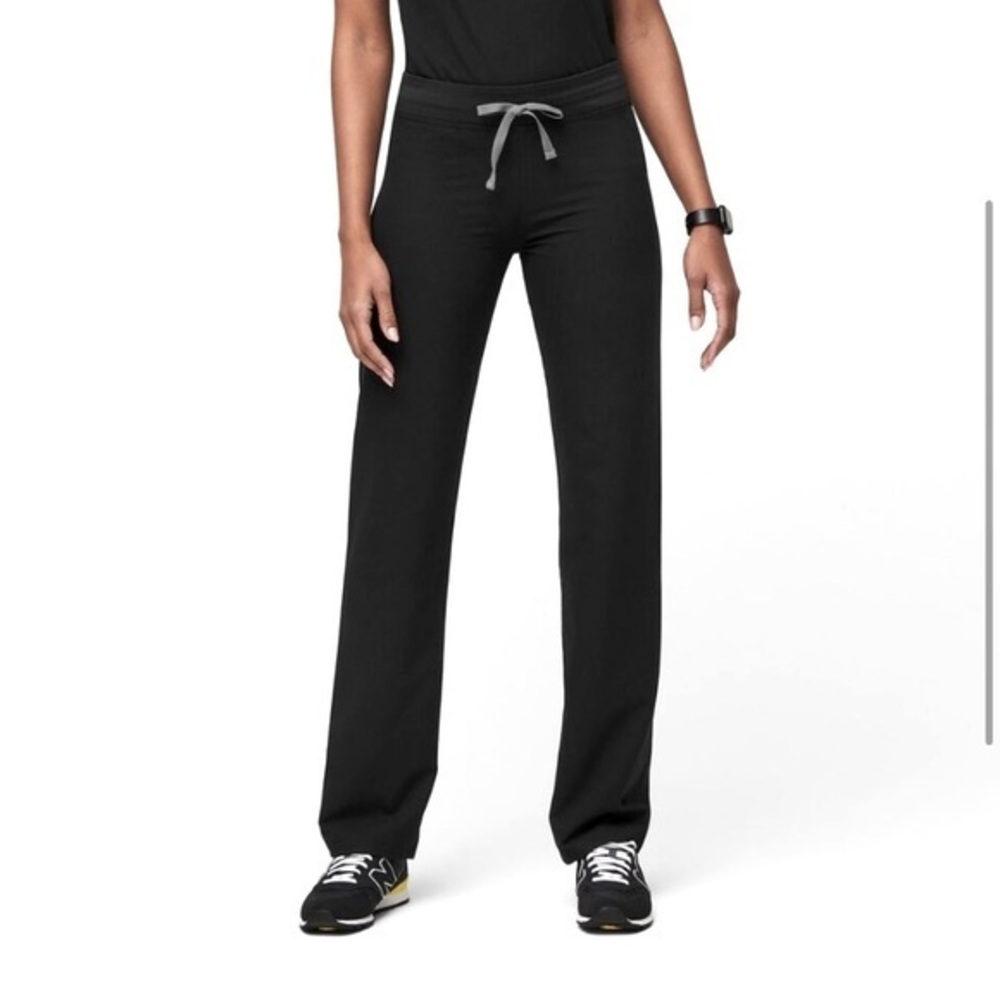 FIGS Livingston Basic Scrub Front Toe Pants Black Size S